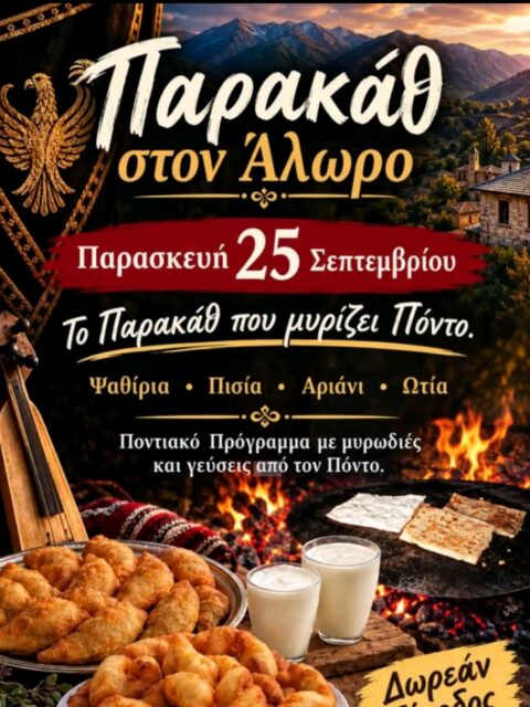 Αφίσα: Παρακάθ στην Άλωρο Πέλλας