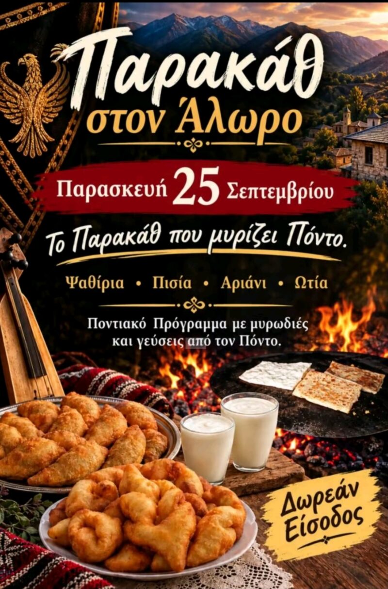 Αφίσα: Παρακάθ στην Άλωρο Πέλλας