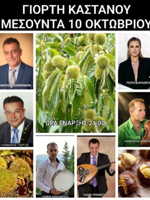 Αφίσα: Γιορτή Κάστανου στη Μεσούντα Άρτας